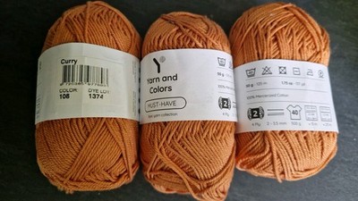 Yarn and Colors, must-have, 3 Knäuel a 50 g Baumwolle in Curry