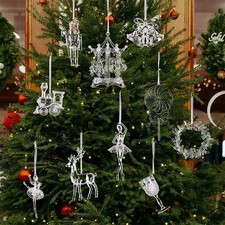 Christmas Clear Pendants Christmas Tree Acrylic Atmosphere Hanging Decorati U3D7