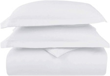 Luxurious 100 Cotton King Duvet Cover Set, 800 Thread Count, White Sateen