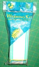 Wellington Webbing Kit Lawn Lounge Chair Vintage Blue White Stripe 40  X 3" NOS