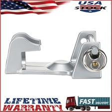 Trailer Hitch Lock Gooseneck Silver For Rvs Round Shape With Two Keys Pack