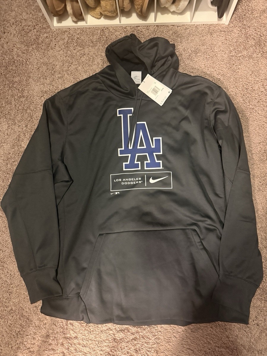 Nike Baseball Dri-Fit Sweatshirt Mens XXL Los Angeles Dodgers Gray
