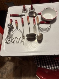 12 Pc Red Handle Kitchen Tool Set