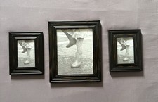 Lot Of 3 Wood Distressed Black Matching Frames For 8x10  4x6 Photos