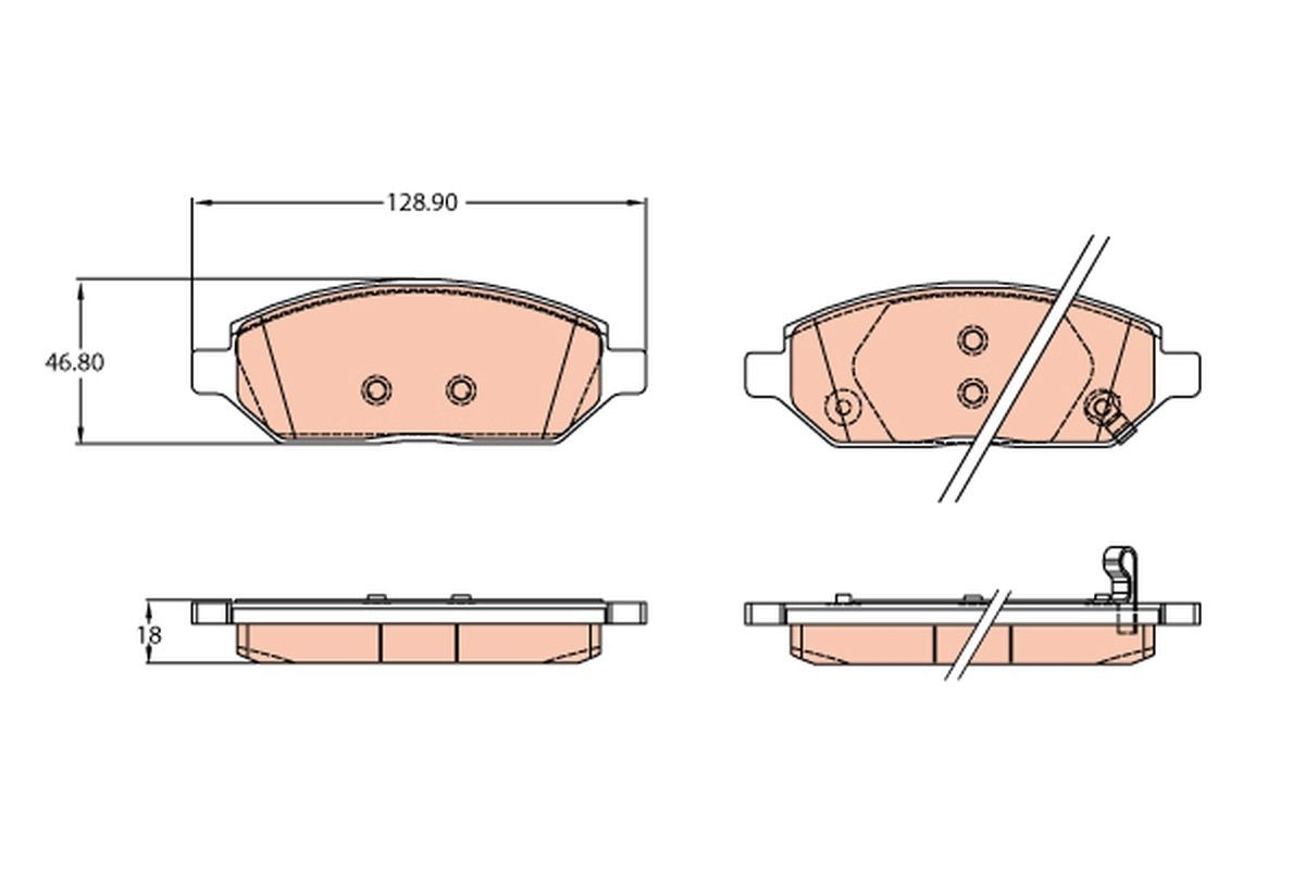 Plaquettes de frein TRW GDB2135 à friction stable sans bruit pour Opel