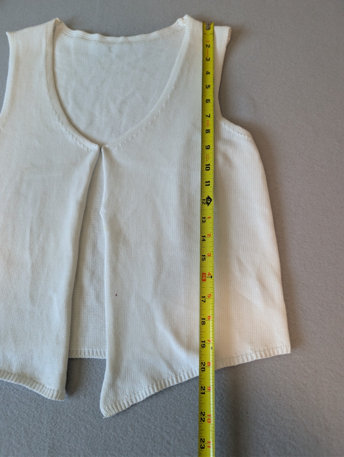 White Sweater Crop Top Vest Open Front Festival Boho Beach Core Hamptons Coastal image 9