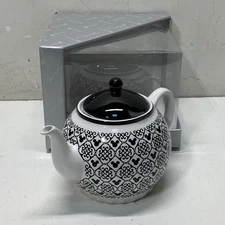 Disney Black White Pattern Ceramic Tea Pot Elegant Kitchenware Decor Gift
