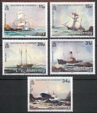 Alderney 1987 Shipwrecks ship wrecks set SG A32-A36 MNH mint *COMBINED POST*