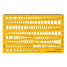Jewelry Design Template Stencil Combination Stone Shapes Drafting 231 x 146 mm