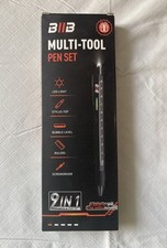 9 in 1 Multi-tool Men  s Pen Set Led Light, Stylus, Screwdriver, Rulers, Level