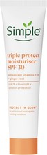 Simple Protect 'N' Glow Triple Protect Moisturiser SPF 30 3x protection 40ml