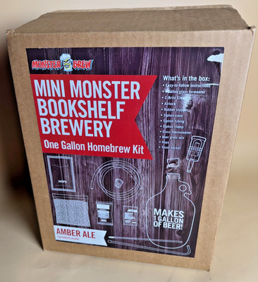 Monster Brew Mini Monster Bookshelf Brewery One Gallon Homebrew Kit   Amber Ale