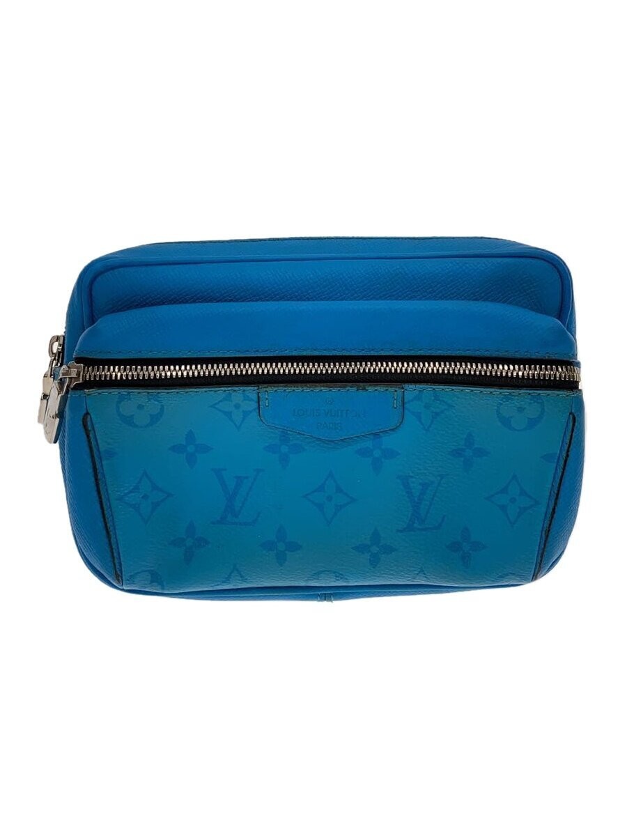 LOUIS VUITTON Shoulder Bag Taigarama Bum Leather Blue M30459 Used