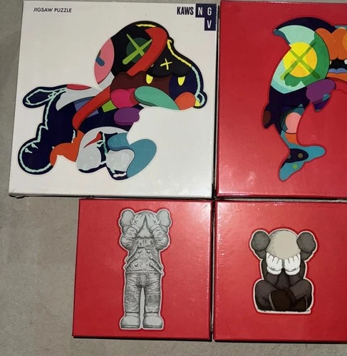 KAWS NGV Exclusive “Stay Steady” & 2 Tokyo First Jigsaw Puzzle Lot 1000pc SETS