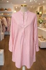 Michael Kors 100% Cotton Pink White Stripe Dress/Tunic Size L Large NWOT
