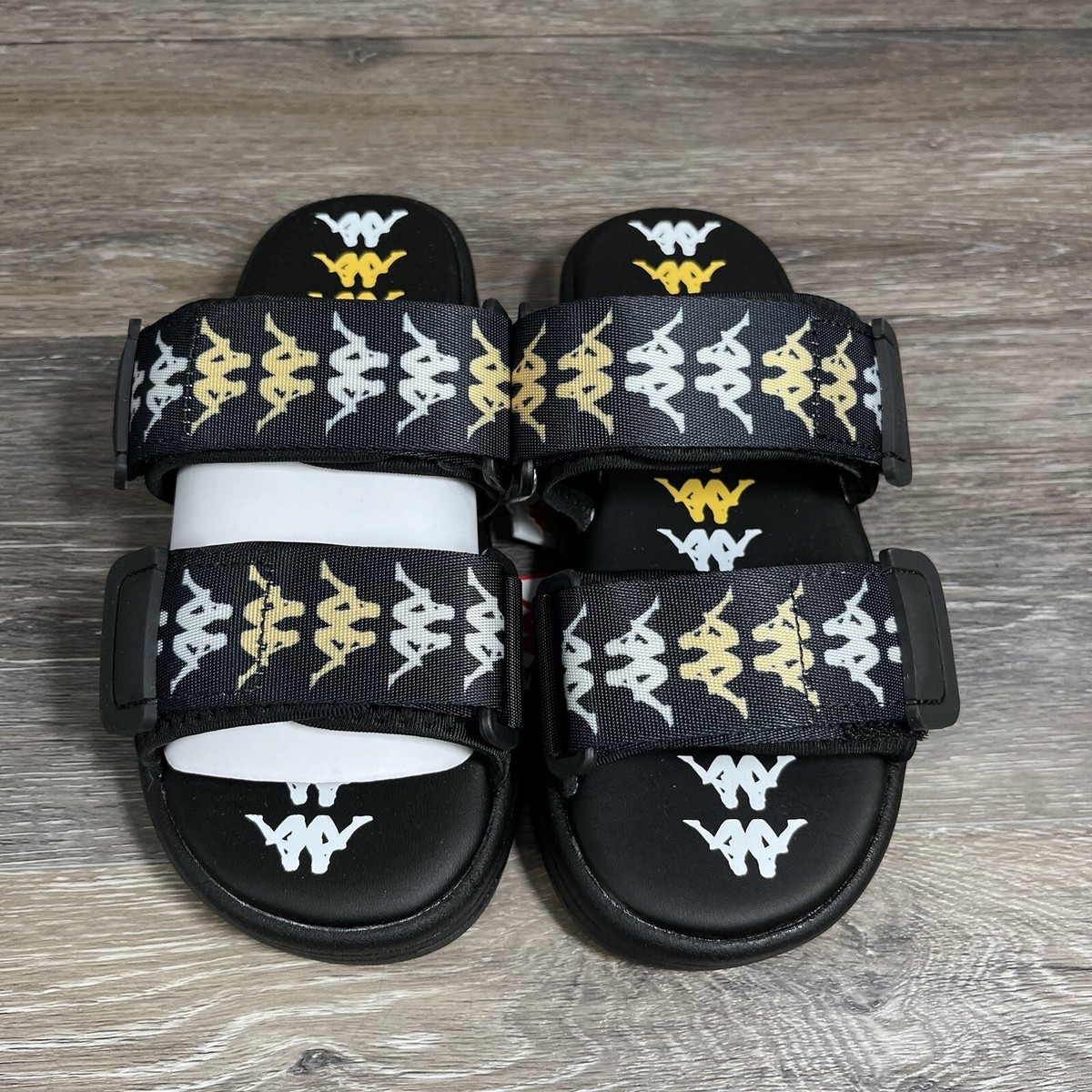 Kappa 222 Banda Aster 4 Shoes Sandals Slides Strap Black 