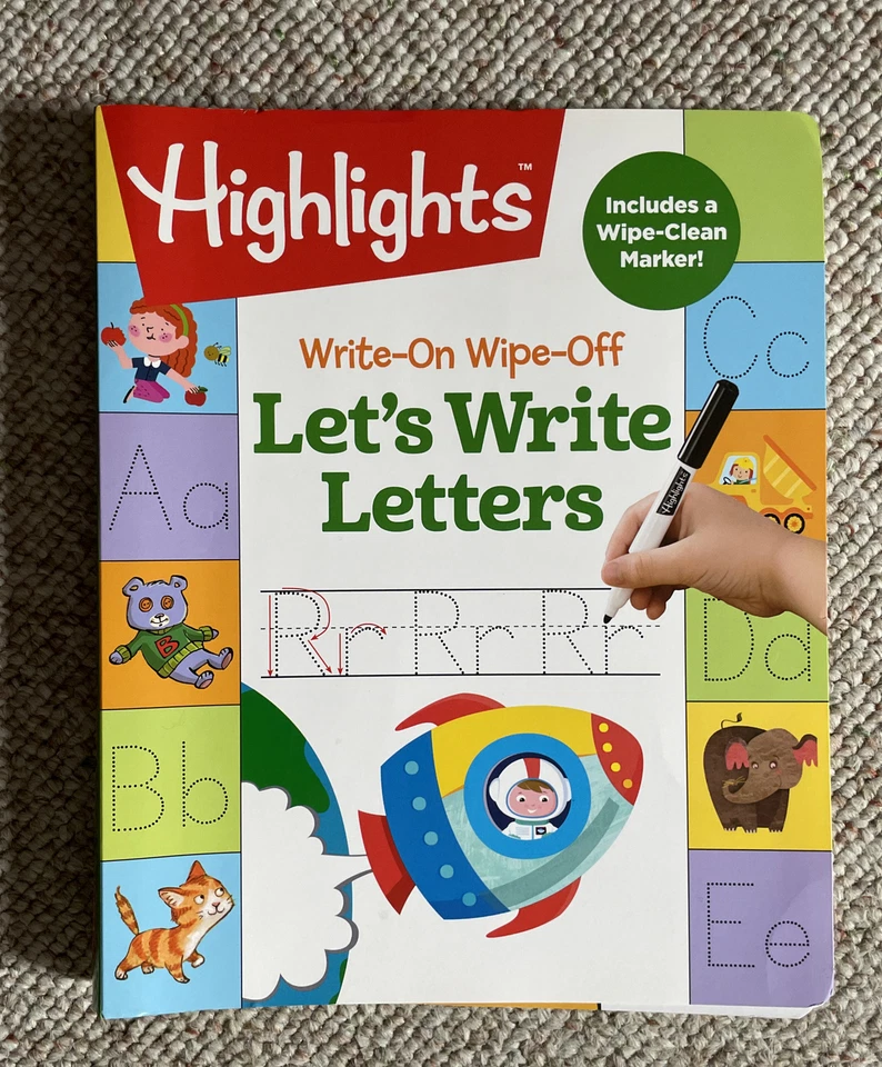 Lot of Kindergarten Educational Write-On Wipe-Off Let's Write Letters Highlights - Image 2 of 4