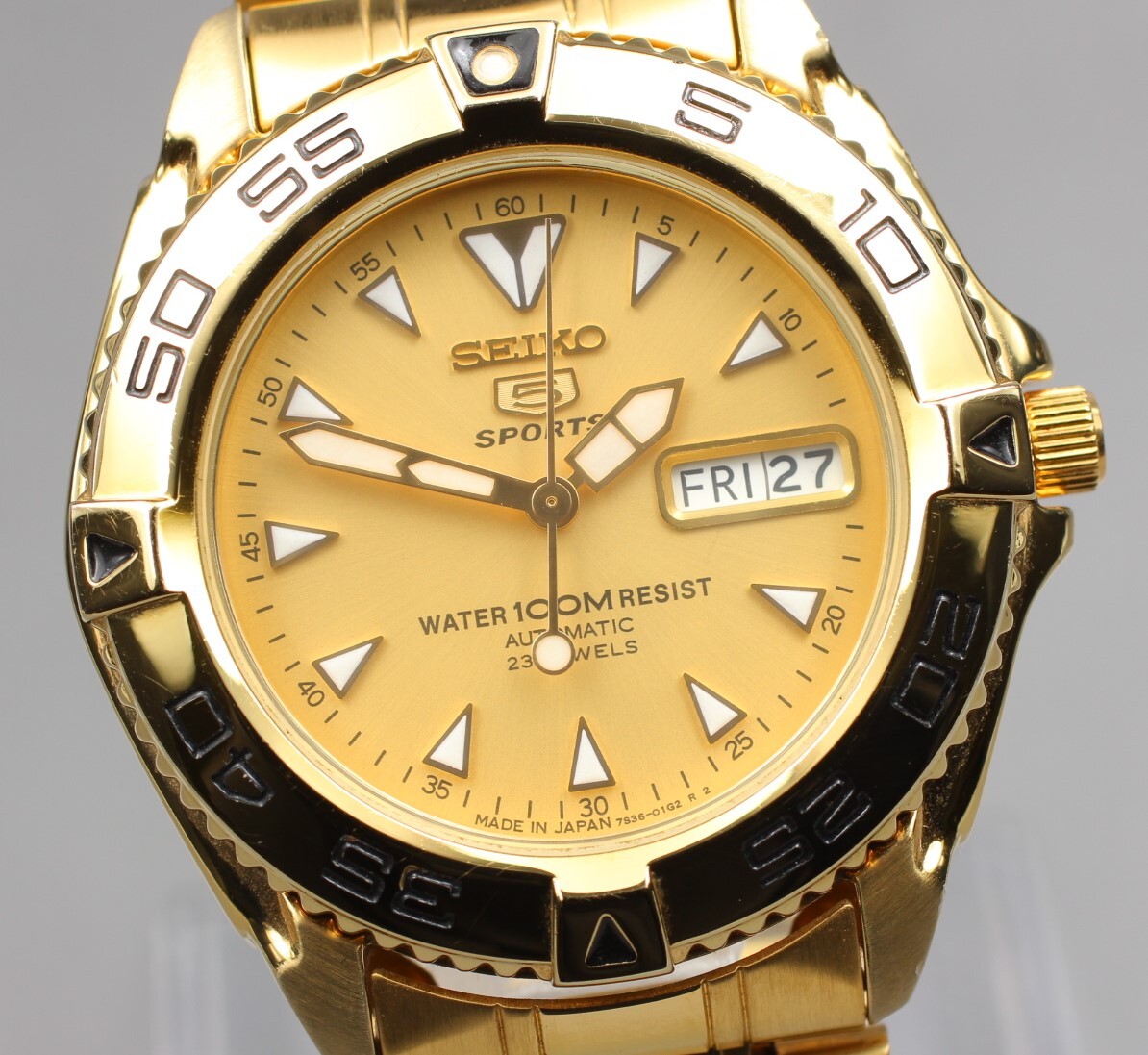 SEIKO5 セイコーファイブ　腕時計　7S36-00Y0 Seiko 5 Sports Gold Men's Watch - 7S36-00Y0 for sale online