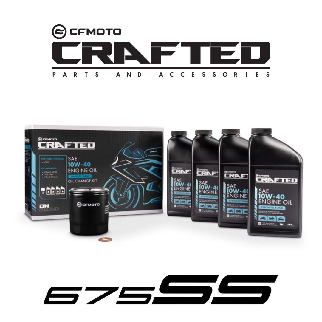 CFMoto 2025 675SS 10W40 Semi-Synthetic Blend Oil Change Kit w