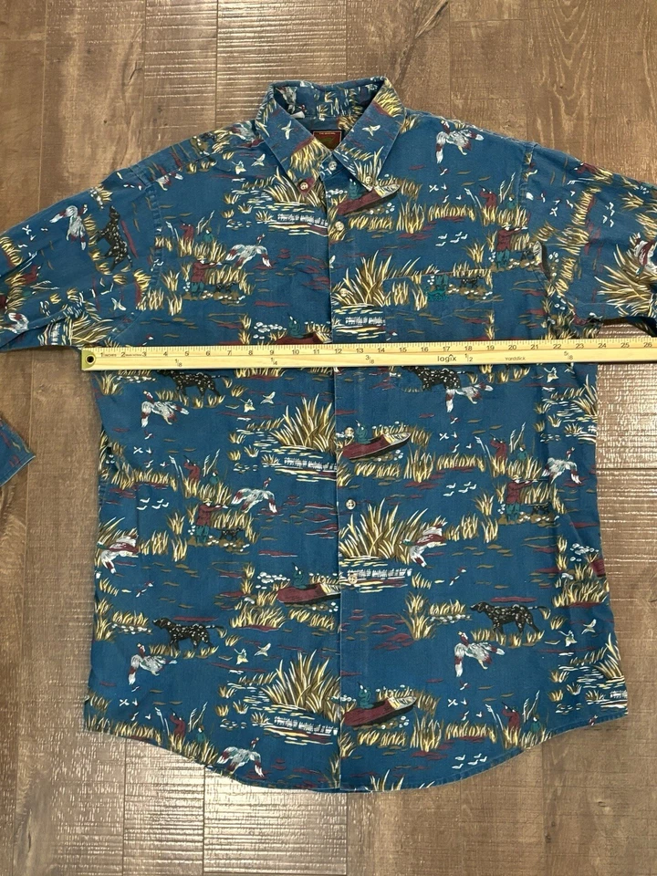 Vintage Men’s Duxbak Pointer Dog Hunting Button Down Shirt Size XL Very Nice A4 - Image 3 of 4
