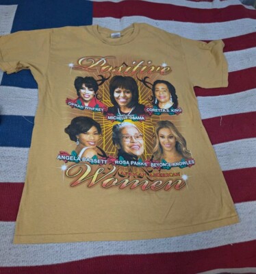 Vintage Y2K Positive African-American Women Black History Rap T-Shirt M Beyonce