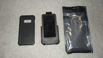 Encased Samsung Galaxy S10 Belt Clip Case Holster Holder (DuraClip) Black  case
