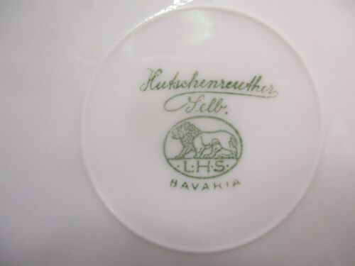 4 Hutschenreuther Bavaria Blue/Black with Gold Swans & Flowers Dinner Plates - Picture 10 of 12