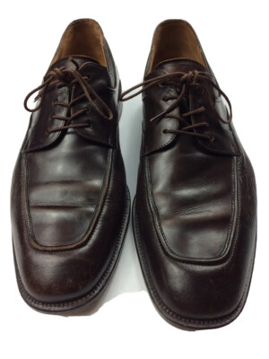 Mezlan Mens La Paz Oxfords Size 12 M Brown Leather Apron Toe Dress Shoes Spain Parrazo Mens Dress Shoes Wingtip Oxford Leather Lined Lace  main image 3