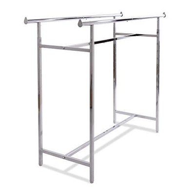 - Adjustable Double Bar Rectangular Hangrail Rack in Chrome