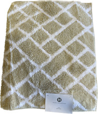 Hotel Collection Geometric Cotton Skid Resistant 22" x 36" Bath Rug - Linen