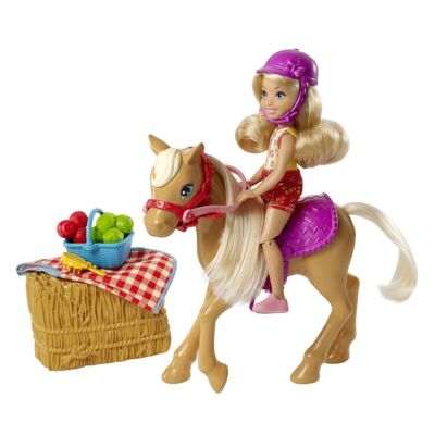 Mattel Barbie Spaß auf dem Bauernhof Puppe Chelsea und Pony | Puppen Spielset