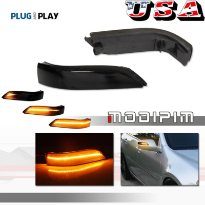 2PCS Smoked Front LED Side Mirror Lights For 08-13 Honda Accord & 06-09 Acura RL