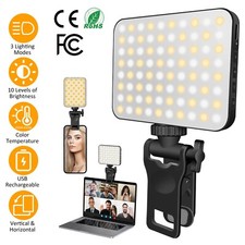 Rechargeable Selfie Light Clip On Light for Phone Laptop Adjustable Brightness