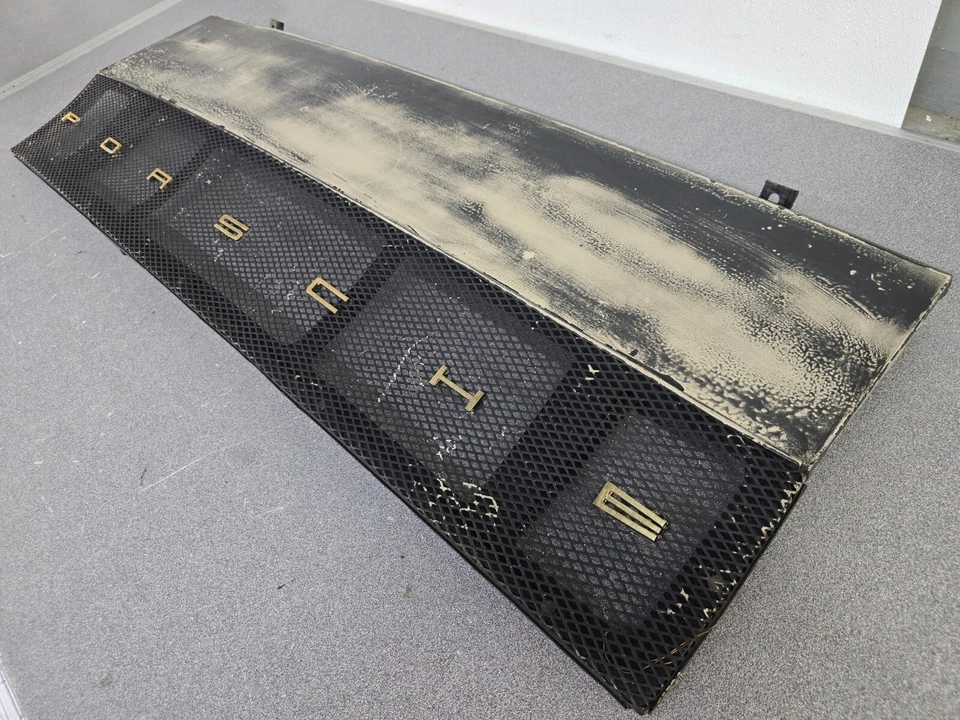 BONITO USADO ORIGINAL GENUINO PORSCHE 914 914-6 BLANCO TAPA MOTOR CON PARRILLA #16 Foto 2 de 4