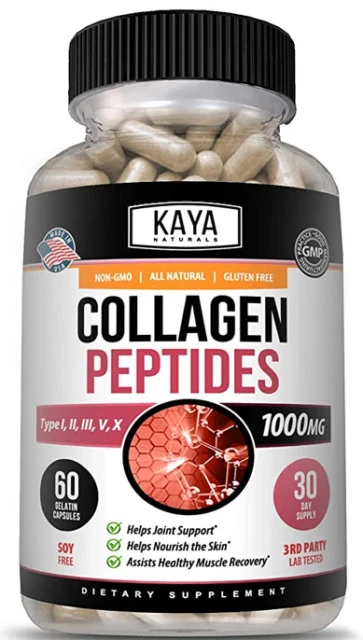 Kaya Naturals Collagen Peptides Supplement Capsule - 60 Count