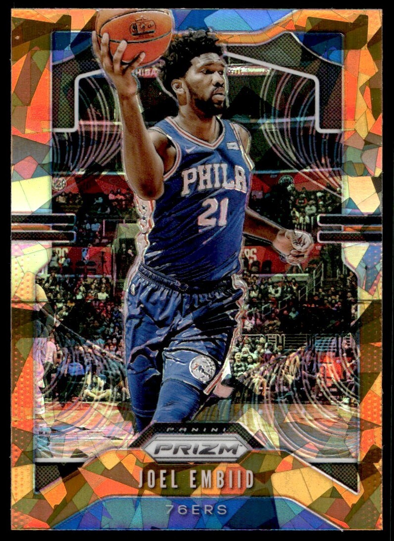 2019-20 Panini Prizm Orange Ice Joel Embiid G10 Philadelphia 76ers #199