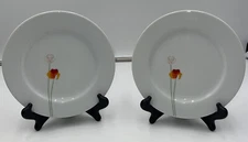 2- Vista Alegre Poppy Papoilas Salad Plate 8 1/4”