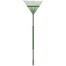 Ames 54 In. 22-Tine Hardwood/Steel Handle Steel Leaf Rake