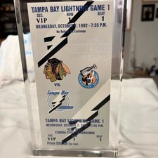 LIGHTNING hockey commemorative first game ticket