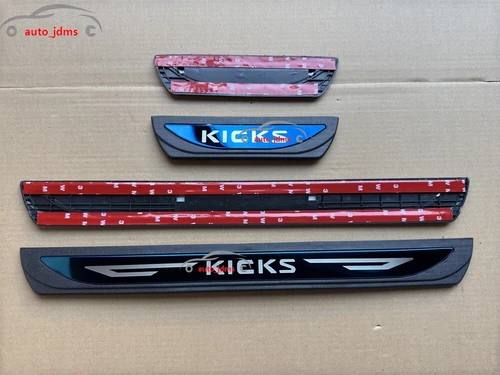 For Nissan Kicks Accessories Car Door Scuff Sill Cover Panel Step Protector Trim - Picture 33 of 92