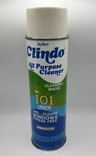 Vintage CLINDO All Purpose Cleaner Spray Windows 101 Uses Ammoniated 1/2 Full
