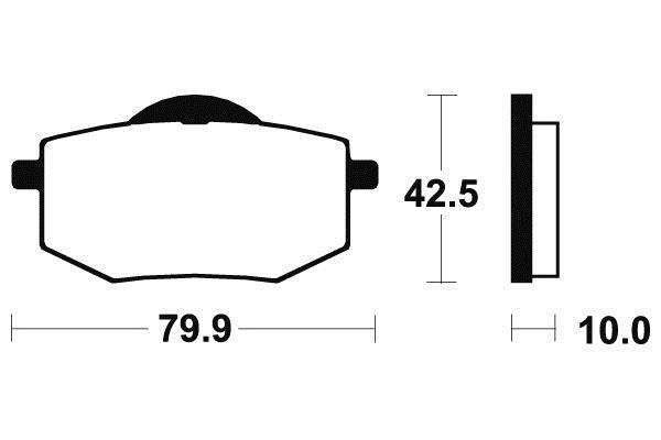Plaquettes de frein avant de haute précision MA116 pour Yamaha XV 250 Virago
