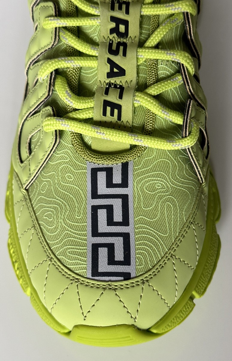 NIB $895 Versace Trigreca Chain Reaction Sneakers Citron 11.5 (44.5) IT DSU8094 90_DSU8094-  main image 4