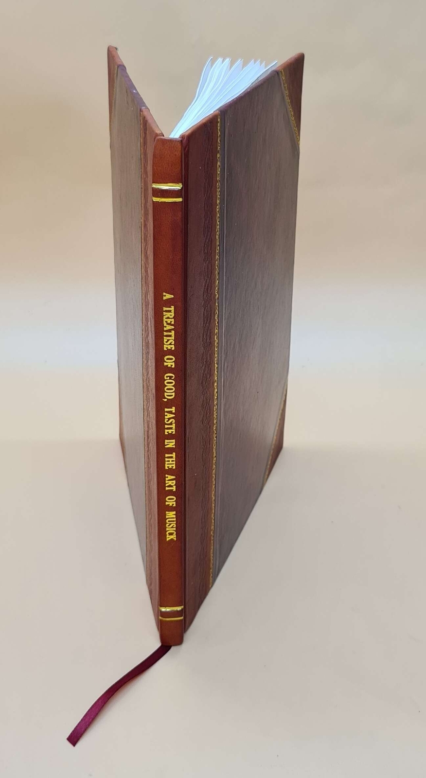 Vintage 1749 Leather Bound Treatise on Good Taste in Music