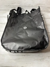 Lululemon Holiday Reusable Tote Shopping Bag Large Black and White