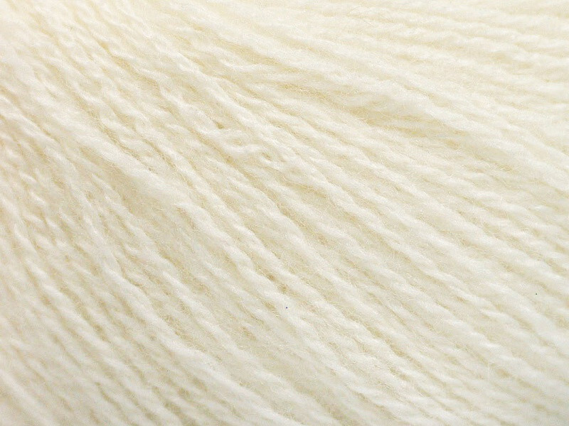 NATURAL SILK MERINO Wool Luxury Ice Yarn 25g - WHITE