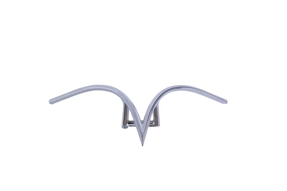95mm V Shape Type Steel Handlebar Vintage Lowrider Chopper Style Replacement DIY - Image 3 of 4