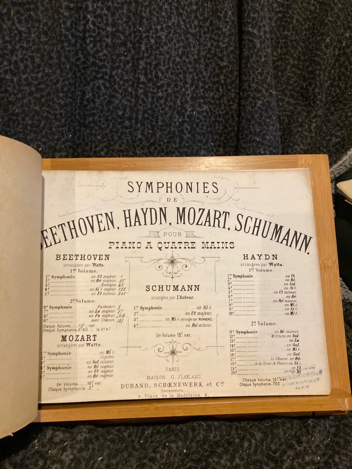 Partitions Beethoven Symphonies 1 à 4 Transcription Piano 4 Mains Durand