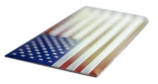 3D ALUMINUM American Flag Sticker Decal Emblem HUGE 5" x 2.75"