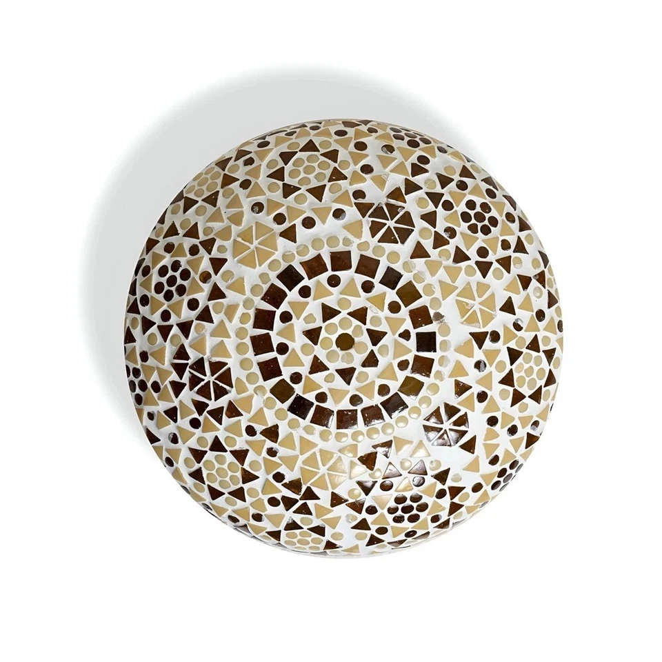 Lámpara de techo de mosaico turco hecha a mano colgante luz de vidrio decoración boho marroquí Foto 2 de 4